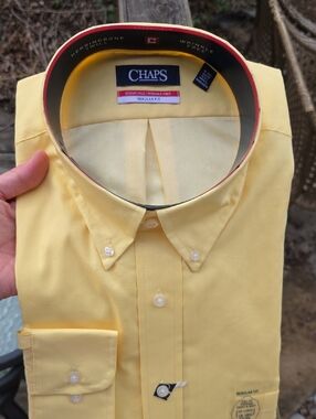 Chaps Button Up LS Regular Fit WRINKLE FREE 2X Large 18-18.5 34/35